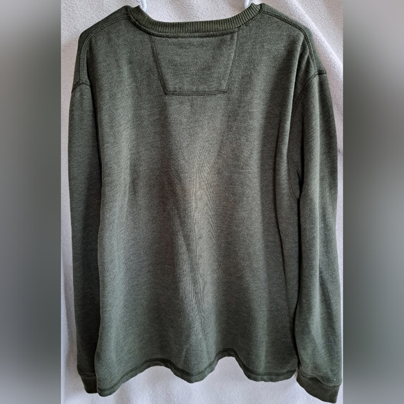 Men's G. H. Bass & Co Long Sleeve Pull Over Green Sweater - Picture 8 of 10